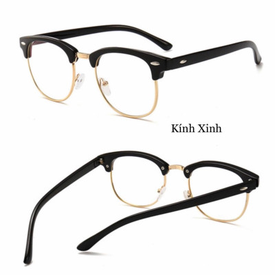 Kính Mắt Chống Ánh Sáng Xanh Bức Xạ Nửa Viền Gọng Nhựa Thời Trang