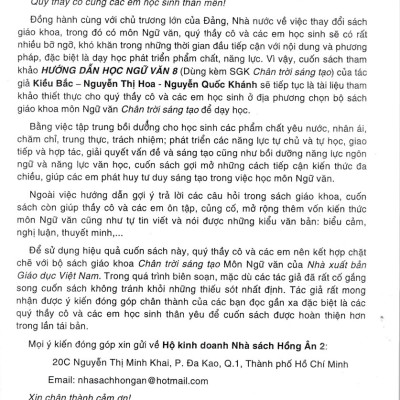 Hướng Dẫn Học Ngữ Văn 8 - Tập 1 (Dùng Kèm SGK Chân Trời Sáng Tạo) 