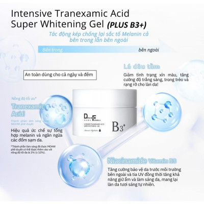 Gel Dưỡng Trắng Da Derma Formula Intensive Tranexamic Acid Super Whitening Gel 30ml