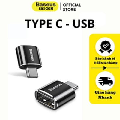 Đầu chuyển OTG Baseus USB Type C sang USB Full size (TYPE C- USB)/ (USB-TYPE C)/ (TYPE C-MICRO)- Hàng chính hãng