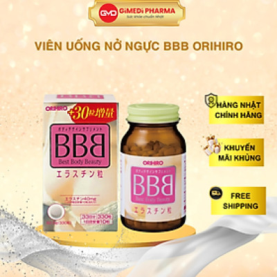 Viên Uống Nở Ngực BBB ORIHIRO 300 Viên Nhật Bản Hỗ Trợ Tăng Và Giúp Vòng 1 Săn Chắc Tự Nhiên