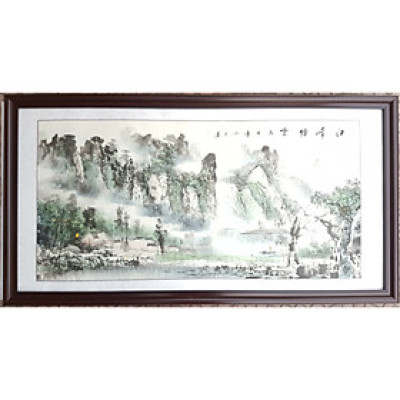 Tranh thủy mạc đen trắng Sơn Thủy