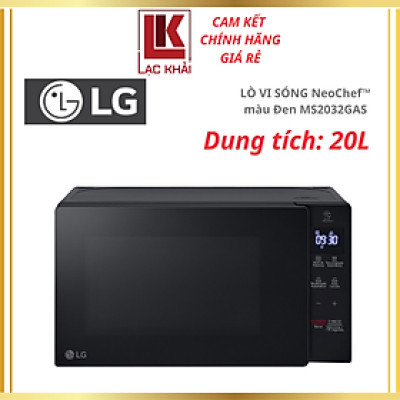 Lò Vi Sóng LG NeoChef màu Đen MS2032GAS, 20 lít , công suất 700W - Hàng chính hãng