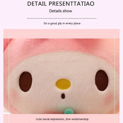 Gấu bông Melody ôm dâu đáng yêu - Size 22cm - Quà tặng gấu bông Kuromi mềm mại cao cấp - Gối ôm cho bé.