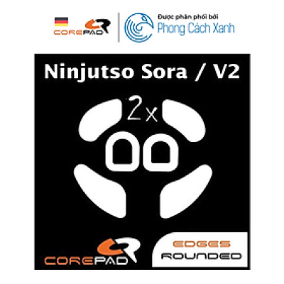 Feet chuột PTFE Corepad Skatez Ninjutso Sora  / Ninjutso Sora V2 [Small Size] - 2 Bộ - Hàng Chính Hãng