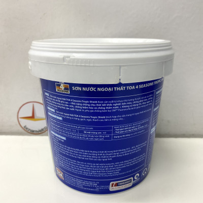 Sơn phào chỉ trong và ngoài nhà Toa 4 Seasons Tropic Shield màu xanh C- 7703_1L