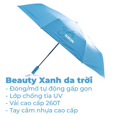 Ô tự động thông minh Nason Beauty Umbrella 8K chống tia UV, siêu chống thấm nước, khóa an toàn, màu tươi sáng hot trend