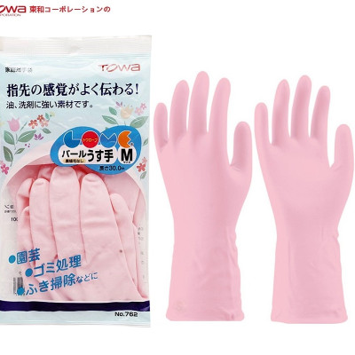 Găng tay cao su tự nhiên Towa Made in Japan (Hồng 762#)