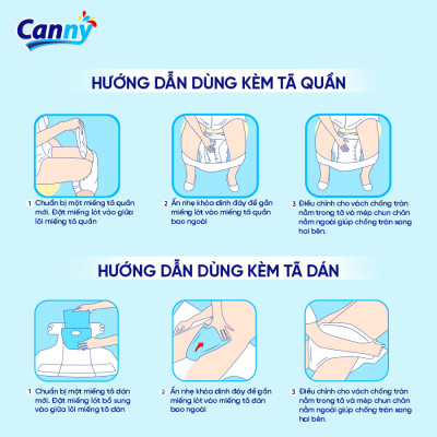 Miếng Lót Tiết Kiệm/ Lót Bổ Sung Canny - Mặc Cùng Tã Dán/Tã Quần Cho Người Lớn (20 miếng/gói)