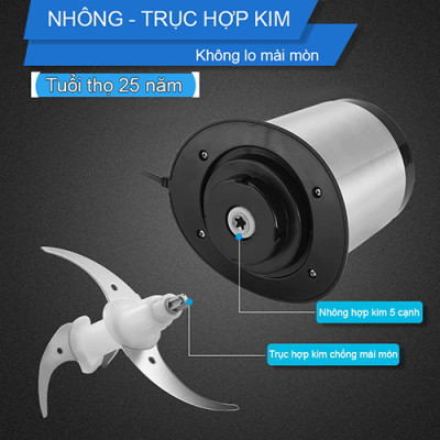 Máy Xay Thịt Cá Raiden RD-202 Inox 304 Công Suất 350W Dung Tích 1.8L Bộ Dao 4 lưỡi Thép Không Gỉ S30V -Hàng Chính Hãng