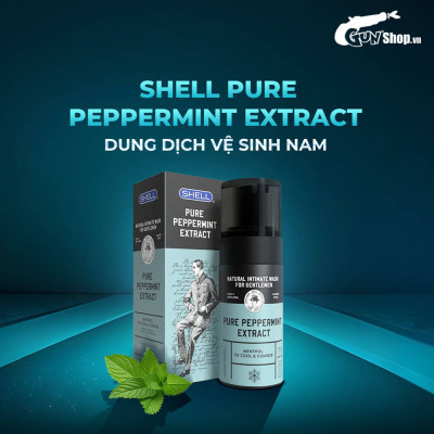 Dung dịch vệ sinh nam dạng bọt, tinh chất bạc hà tươi mát Shell Pure Peppermint Extract - Chai 100ml