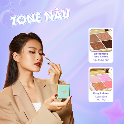 Phấn Mắt Trang Điểm myKella Mini Glam Eye Palette Siêu Mịn