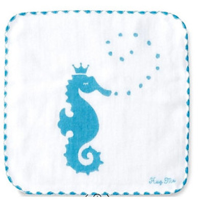 Khăn tay gạc Orunet hình cá ngựa 20x20cm dành cho bé HW0818