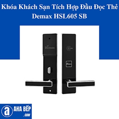 Khóa Khách Sạn Tích Hợp Đầu Đọc Thẻ Demax HSL605 SB. Hàng Chính Hãng