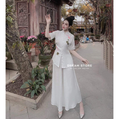 Set bộ đi chùa cho nữ dịu dàng xinh xắn SJ14