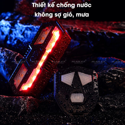 Đèn Hậu Xi Nhan Xe Đạp LY-5509 Điều Khiển Từ Xa 700mAh Có âm thanh khi rẽ Sạc USB An Toàn Ban Đêm, Chống nước đi mưa - Mai Lee