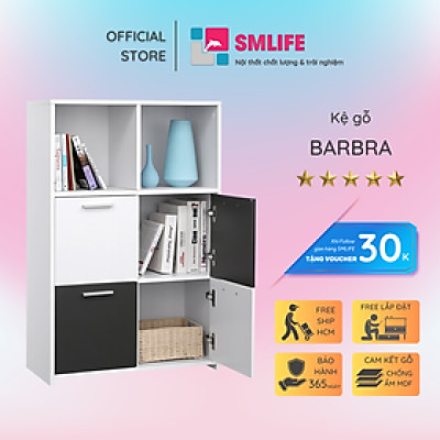 Tủ để sách gỗ công nghiệp nhỏ gọn SMLIFE Barbra