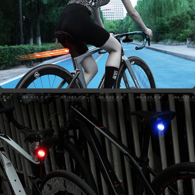 Đèn Hậu Xe Đạp Thông Minh SR4 PRO Cảm Biến Phanh dung lượng 400 mAh thời gian sử dụng lên đến 12h (2 lựa chọn Màu đỏ/ 7 Màu Sắc) An Toàn Đi Đêm - Mai Lee