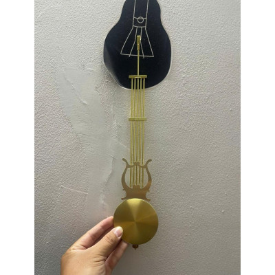 Phụ kiện lắc đồng hồ treo tường cao cấp – Cây lắc hợp kim mạ vàng bóng, dùng cho đồng hồ gỗ lũa, đồng hồ cổ