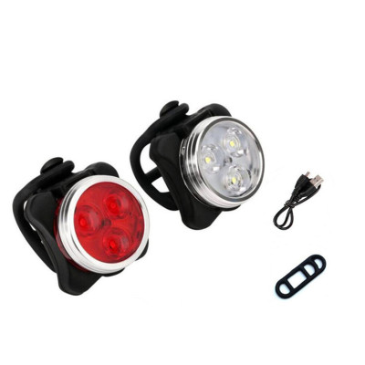 Đèn Hậu Xe Đạp 3 Bóng Đèn Sau Xe Đạp Giúp Cảnh Báo Đạp Xe/Chạy Bộ Ban Đêm Sạc USB Mai Lee