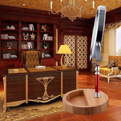 Gương trang điểm để bàn đế gỗ Red Roman, Crom, phóng đại zoom x3, 2 mặt xoay siêu nét Minh House