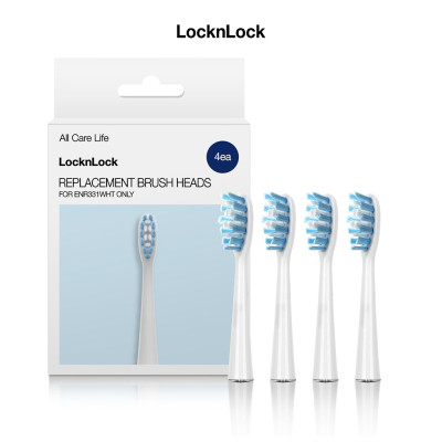 Đầu bàn chải đánh răng LocknLock ENR331WHT_RB -4 pcs  -Màu trắng