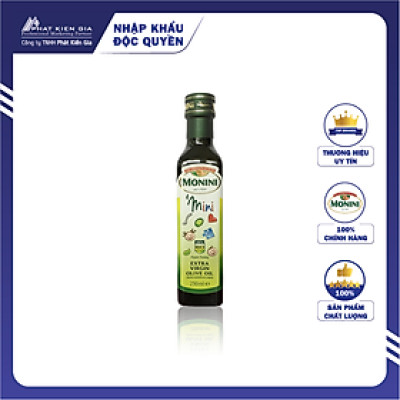 Dầu Oliu Organic Cho Bé Monini 250ml - Nhập Khẩu Ý | Monini Mini Extra Virgin Olive Oil 250ml
