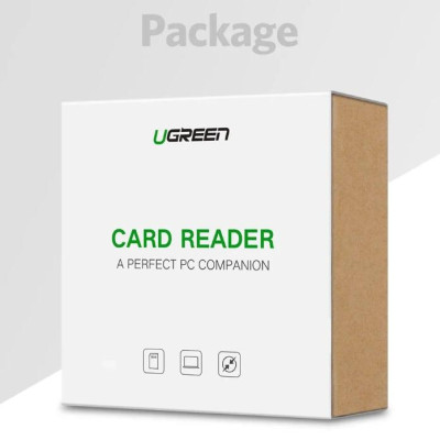 Ugreen UG20250CR127TK 15CM màu Đen Bộ chuyển USB 3.0 sang đọc thẻ TF + SD cao cấp - HÀNG CHÍNH HÃNG