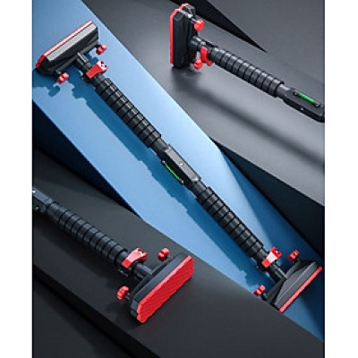 Xà đơn gắn cửa treo tường Đầu Vuông mới nhất, có khóa chống xoay + Nivo cân bằng xà(VIDEO VÀ ẢNH THỰC TẾ)