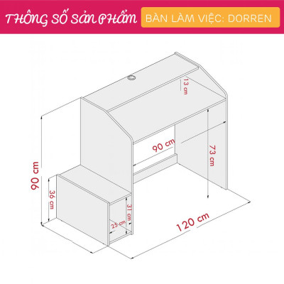 Bàn Làm Việc Gaming SMLIFE Dorren