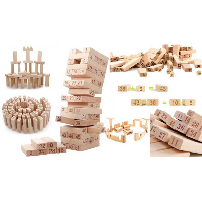 Bộ Đồ Chơi Rút Gỗ 48 Thanh Loại Lớn 