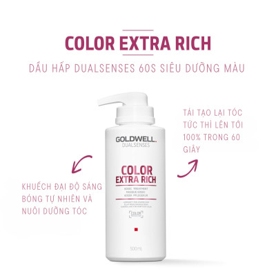 Dầu Hấp 60s Giữ Màu Tóc Nhuộm Goldwell Color Extra Rich Dưỡng Tóc Bóng Mượt, Bền Màu Lâu Phai