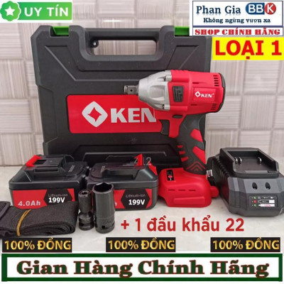 [LOẠI 1] Máy khoan pin, Máy Siết Bulong KEN199v Động cơ Không Chổi Than, pin khủng 10cell