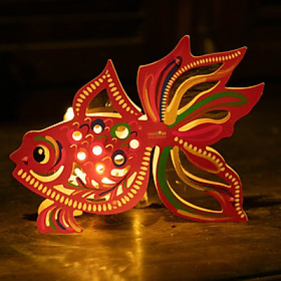 Lồng đèn Trung Thu Happy Kibu - Lồng đèn trang trí "Ký ức tuổi thơ" hình Cá (size lớn)