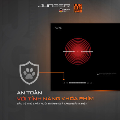 Bếp đôi điện từ hồng ngoại Junger SIS-68 4200W Không kén nồi Hàng Chính Hãng Bảo Hành 36 Tháng