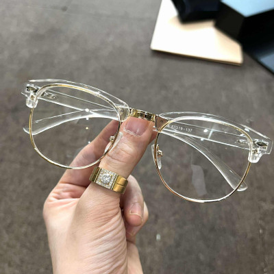 Kính thời trang Trong suốt dáng nửa viền cổ điển