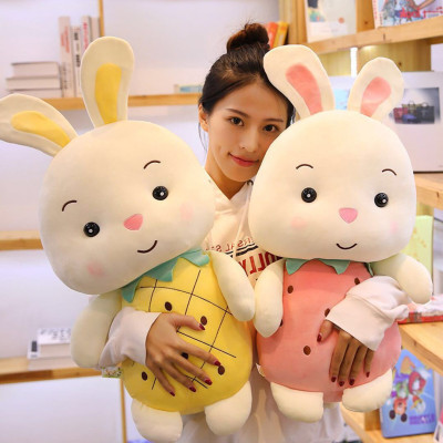 Gấu Bông Thỏ Trái Cây Siêu Mềm Mịn Siêu Đáng Yêu (25cm---->60cm) Vải Miniso 4 Chiều Mềm Mại Êm Ái, An Toàn Cho Người Sử Dụng