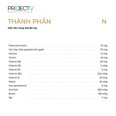Thực Phẩm Sức Khỏe N Classic Hit - Sức Khỏe Hệ Tiết Niệu - PROJECT V - Hộp 60 Viên - Xuất xứ Pháp, Hàng Chính Hãng