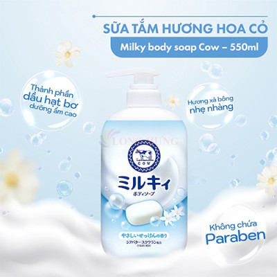 Sữa tắm tạo bọt Cow Milky Body Soap (500ml) - Hàng chính hãng