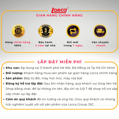 Máy Hút Mùi Kính Cong LORCA TA 2001E - Hàng Chính Hãng Cao Cấp, Bền Bỉ, Êm Ái, Sức Hút Lớn