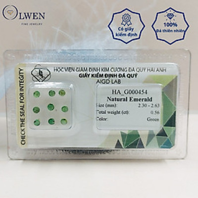 Vỉ đá Emerald thiên nhiên 9 viên_HA-G000454