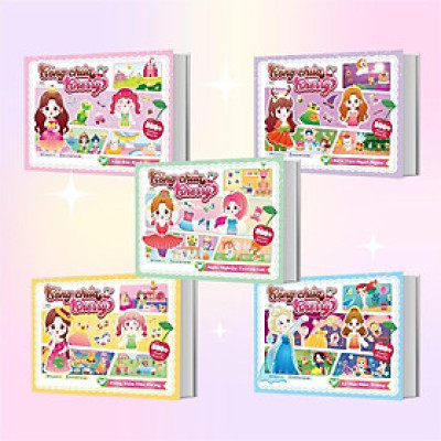 Sách - Công Chúa Cherry - Sách Bóc Dán Sticker Cho Bé Gái - Combo 5 Cuốn - Megabook