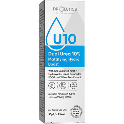 Gel DrCeutics U10 Dual Urea 10% Mattifying Hydro Boost giúp điều tiết dầu nhờn cho da căng bóng (50g) - Hàng chính hãng