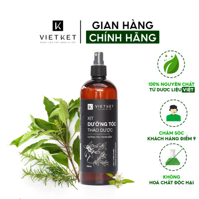 Xịt dưỡng thơm mềm tóc VIETKET (VIỆT KẾT) 500ml - Mềm mượt, thơm lâu