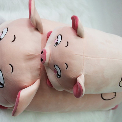 Gấu bông heo hồng mắt liếc vui nhộn, lợn mắt liếc đáng yêu siêu mềm (45cm--->75cm) vải miniso 4 chiều cao cấp mềm êm, an toàn cho trẻ nhỏ