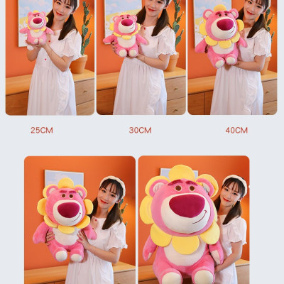 Thú bông Lotso Sunflower màu hồng nhạt đáng yêu - Size từ 23cm đến 55cm - Quà tặng gấu bông BuddyTeddy - Gối ôm mềm mịn cho bé