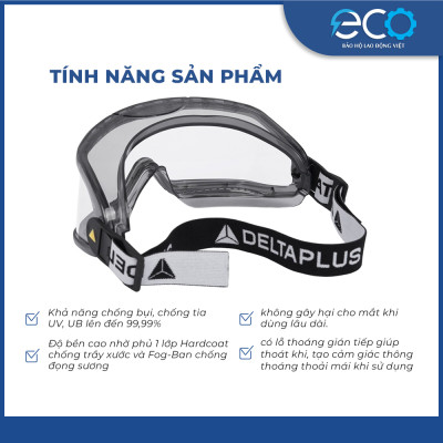 Kính bảo hộ chống hóa chất mắt kính chống bụi, chống đọng sương, ôm theo dáng mặt