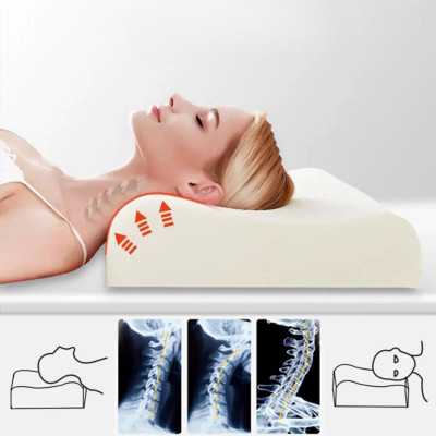 Gối Ngủ Chống Đau Cổ Vai Gáy Dệt Kim Lõi Bông