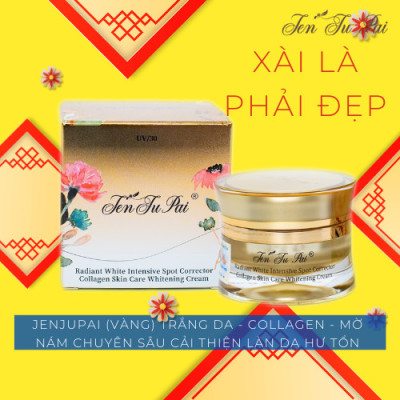 JENJUPAI (VÀNG) KEM TRẮNG DA - COLLAGEN - MỜ NÁM CHUYÊN SÂU CẢI THIỆN LÀN DA HƯ TỔN