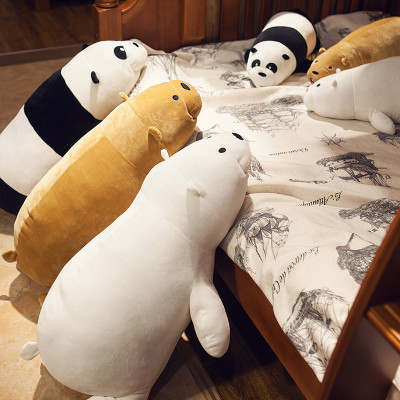 Gấu bông anh em nhà gấu We Bare Bears nằm siêu mềm (25cm--->90cm) Gối ôm gấu We Bare Bears dễ thương hàng xịn cao cấp an toàn cho trẻ nhỏ